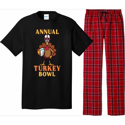 Annual Turkey Bowl Funny Thanksgiving Turkey Day Football Great Gift Pajama Set