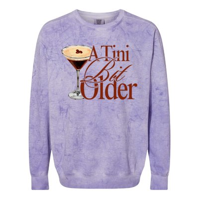 A Tini Bit Older Espresso Martini Colorblast Crewneck Sweatshirt