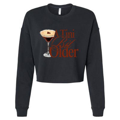 A Tini Bit Older Espresso Martini Cropped Pullover Crew