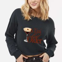 A Tini Bit Older Espresso Martini Cropped Pullover Crew