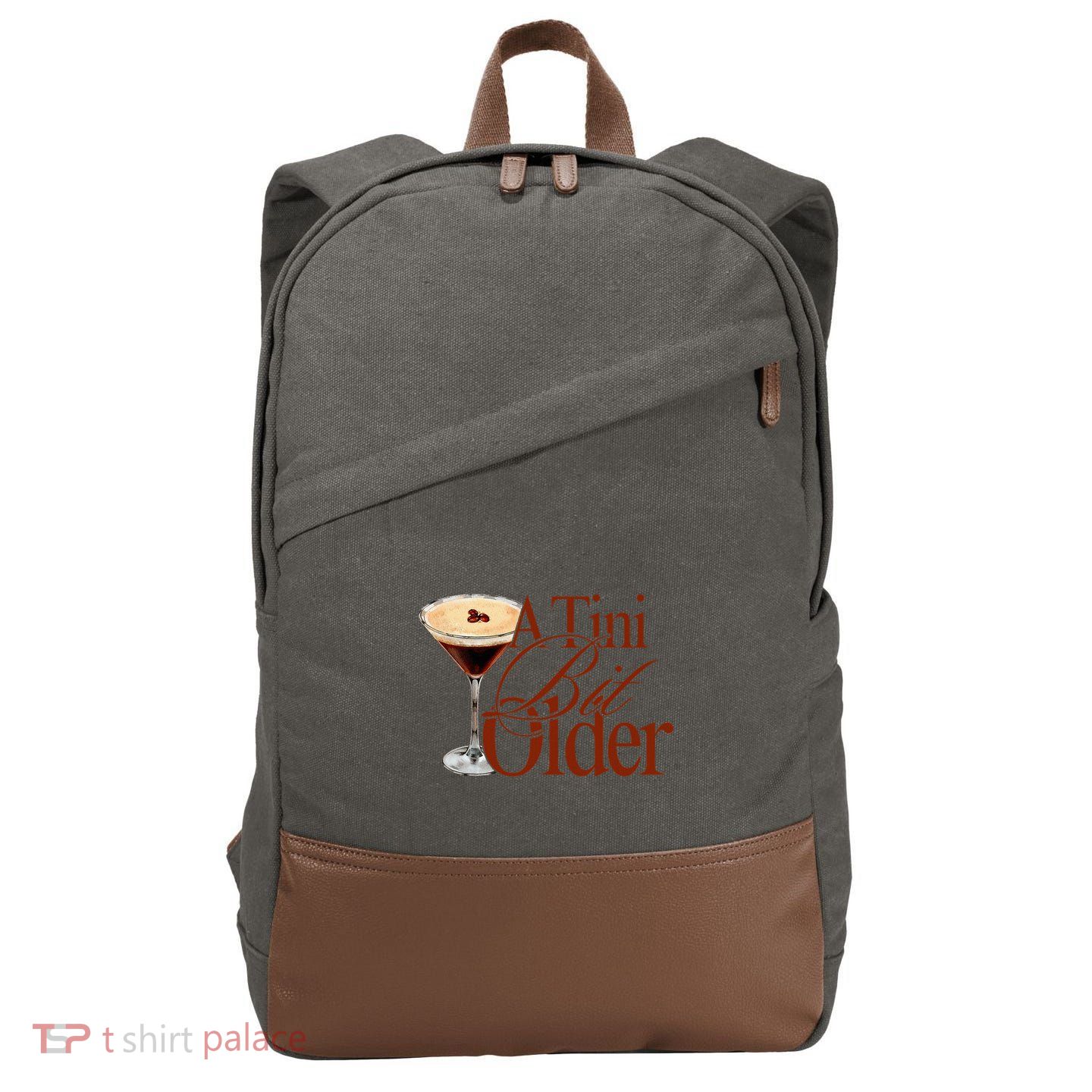 A Tini Bit Older Espresso Martini Cotton Canvas Backpack