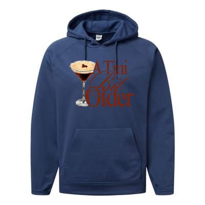 A Tini Bit Older Espresso Martini Performance Fleece Hoodie