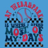 At The Ballpark Is Where I Spend Most Of My Days Tie Dye Hoodie