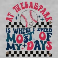 At The Ballpark Is Where I Spend Most Of My Days Ladies PosiCharge Tri-Blend Wicking Tank