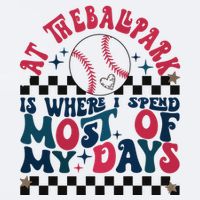 At The Ballpark Is Where I Spend Most Of My Days Sueded Cloud Jersey T-Shirt