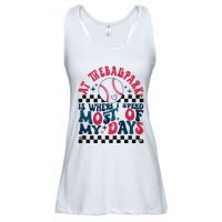At The Ballpark Is Where I Spend Most Of My Days Ladies Essential Flowy Tank