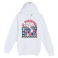 At The Ballpark Is Where I Spend Most Of My Days Premium Pullover Hoodie