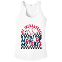 At The Ballpark Is Where I Spend Most Of My Days Ladies PosiCharge Competitor Racerback Tank