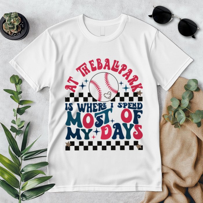At The Ballpark Is Where I Spend Most Of My Days Premium T-Shirt