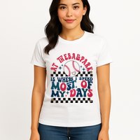 At The Ballpark Is Where I Spend Most Of My Days Womens T-Shirt
