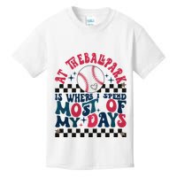 At The Ballpark Is Where I Spend Most Of My Days Kids T-Shirt