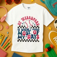 At The Ballpark Is Where I Spend Most Of My Days Kids T-Shirt
