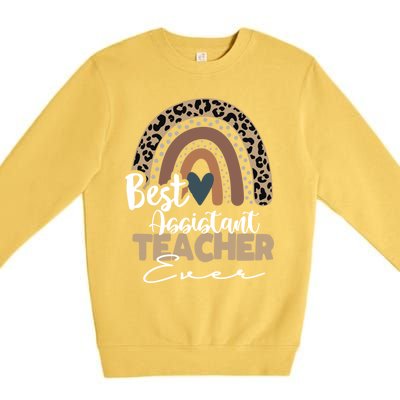 Assistant Teacher Boho Rainbow Teacher Appreciation Gift Premium Crewneck Sweatshirt