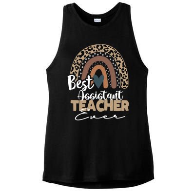 Assistant Teacher Boho Rainbow Teacher Appreciation Gift Ladies PosiCharge Tri-Blend Wicking Tank