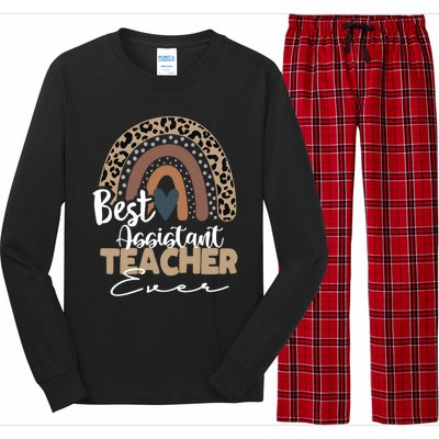 Assistant Teacher Boho Rainbow Teacher Appreciation Gift Long Sleeve Pajama Set