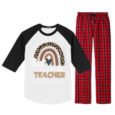 Assistant Teacher Boho Rainbow Teacher Appreciation Gift Raglan Sleeve Pajama Set