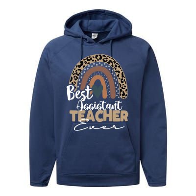 Assistant Teacher Boho Rainbow Teacher Appreciation Gift Performance Fleece Hoodie