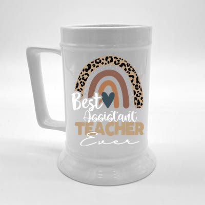 Assistant Teacher Boho Rainbow Teacher Appreciation Gift Beer Stein