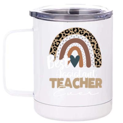 Assistant Teacher Boho Rainbow Teacher Appreciation Gift 12 oz Stainless Steel Tumbler Cup