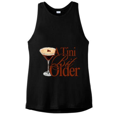 A Tini Bit Older Espresso Martini Birthday A Tiny Bit Older Ladies PosiCharge Tri-Blend Wicking Tank