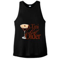 A Tini Bit Older Espresso Martini Birthday A Tiny Bit Older Ladies PosiCharge Tri-Blend Wicking Tank