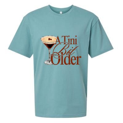 A Tini Bit Older Espresso Martini Birthday A Tiny Bit Older Sueded Cloud Jersey T-Shirt