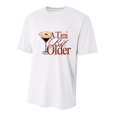A Tini Bit Older Espresso Martini Birthday A Tiny Bit Older Youth Performance Sprint T-Shirt