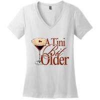A Tini Bit Older Espresso Martini Birthday A Tiny Bit Older Women's V-Neck T-Shirt