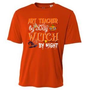 Art Teacher By Day Witch By Night Gift Cooling Performance Crew T-Shirt