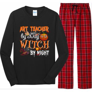 Art Teacher By Day Witch By Night Gift Long Sleeve Pajama Set