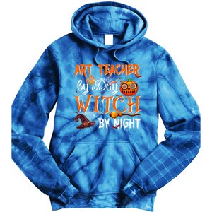 Art Teacher By Day Witch By Night Gift Tie Dye Hoodie