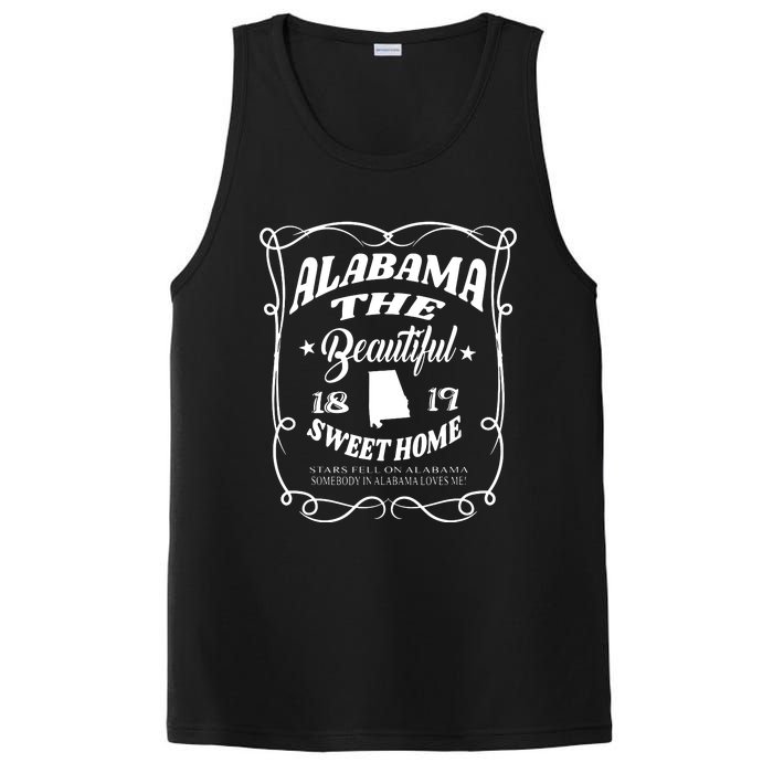 Alabama The Beautiful Alabama State 1819 Sweet Home Alabaman PosiCharge Competitor Tank