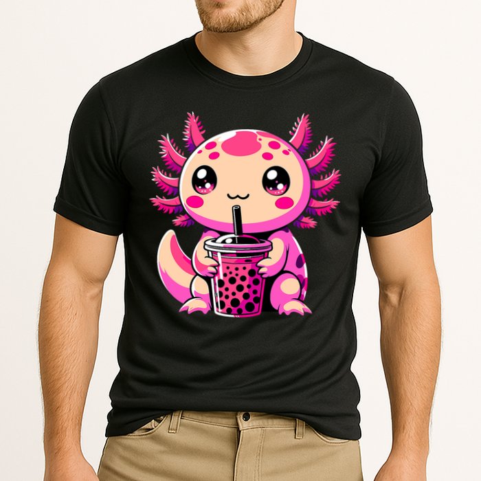 Axolotl Tea Bubble Tea Anime Kawaii Axolotl Cooling Performance Crew T-Shirt