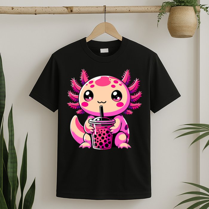 Axolotl Tea Bubble Tea Anime Kawaii Axolotl T-Shirt