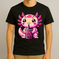 Axolotl Tea Bubble Tea Anime Kawaii Axolotl T-Shirt