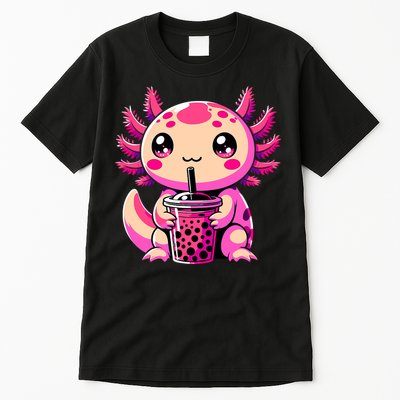 Axolotl Tea Bubble Tea Anime Kawaii Axolotl Tall T-Shirt