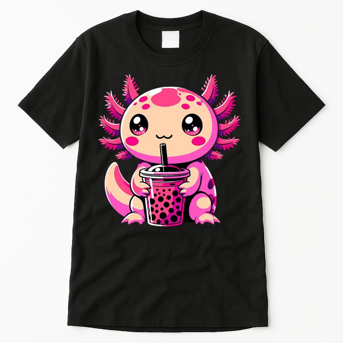 Axolotl Tea Bubble Tea Anime Kawaii Axolotl Tall T-Shirt