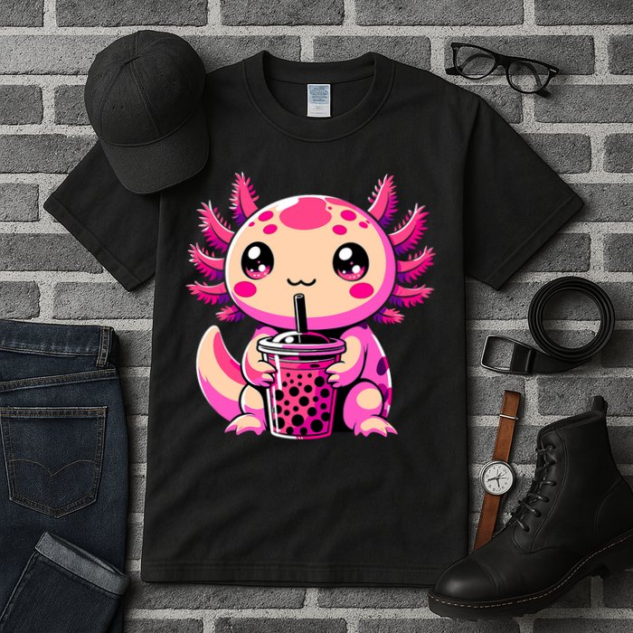 Axolotl Tea Bubble Tea Anime Kawaii Axolotl Tall T-Shirt
