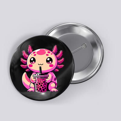 Axolotl Tea Bubble Tea Anime Kawaii Axolotl Button