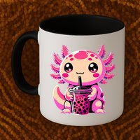 Axolotl Tea Bubble Tea Anime Kawaii Axolotl Mug