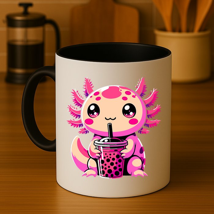 Axolotl Tea Bubble Tea Anime Kawaii Axolotl Mug