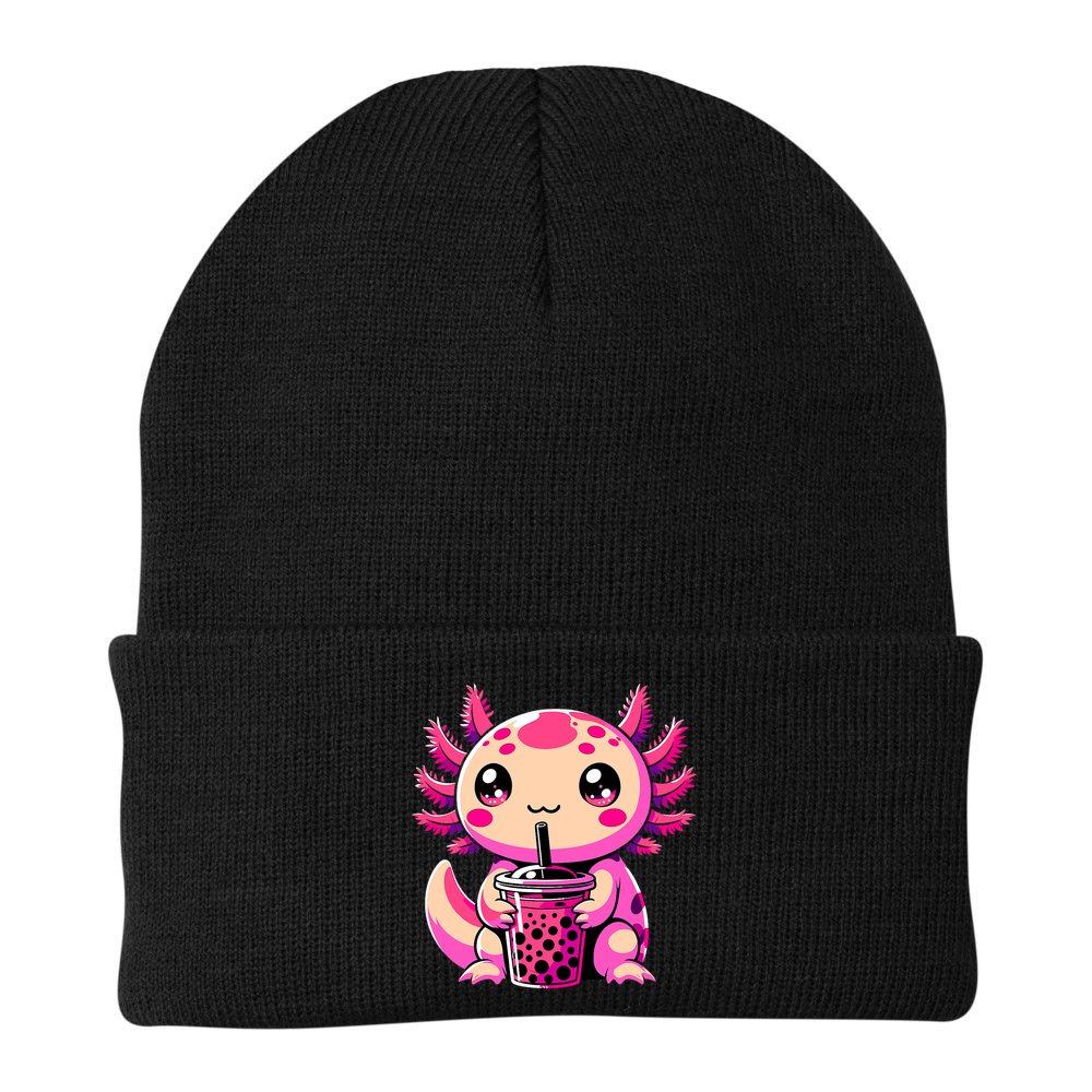 Axolotl Tea Bubble Tea Anime Kawaii Axolotl Beanie