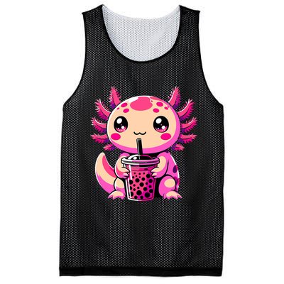 Axolotl Tea Bubble Tea Anime Kawaii Axolotl Mesh Reversible Basketball Jersey Tank