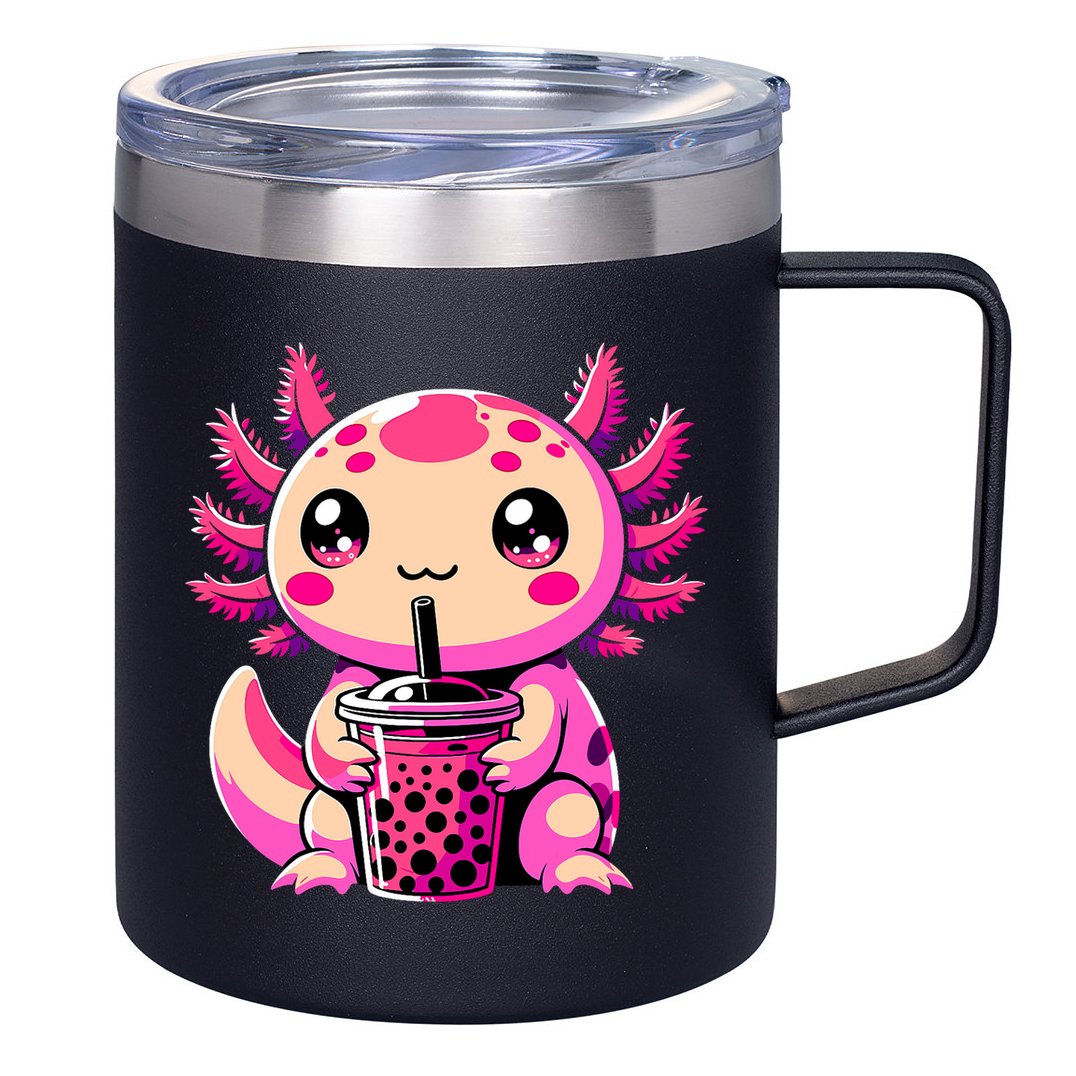 Axolotl Tea Bubble Tea Anime Kawaii Axolotl 12oz Stainless Steel Coffee Mug