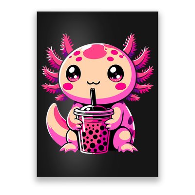 Axolotl Tea Bubble Tea Anime Kawaii Axolotl Poster