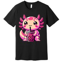 Axolotl Tea Bubble Tea Anime Kawaii Axolotl Premium T-Shirt
