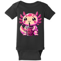 Axolotl Tea Bubble Tea Anime Kawaii Axolotl Baby Bodysuit