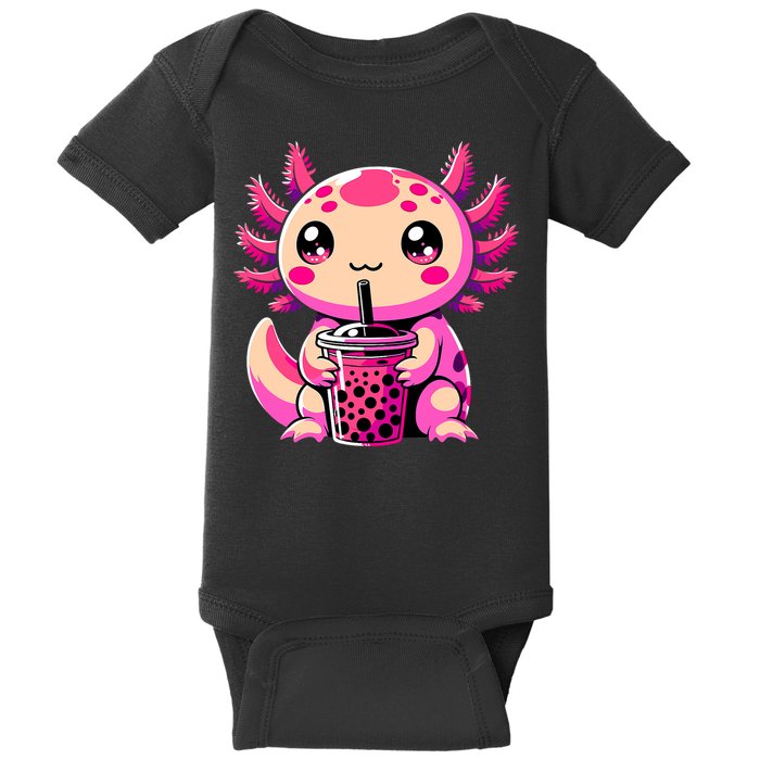 Axolotl Tea Bubble Tea Anime Kawaii Axolotl Baby Bodysuit