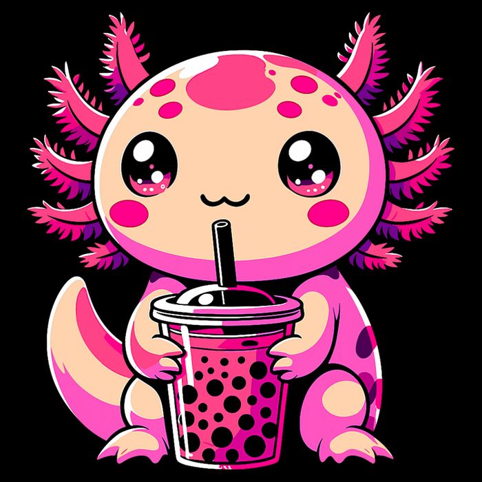 Axolotl Tea Bubble Tea Anime Kawaii Axolotl Baby Bodysuit