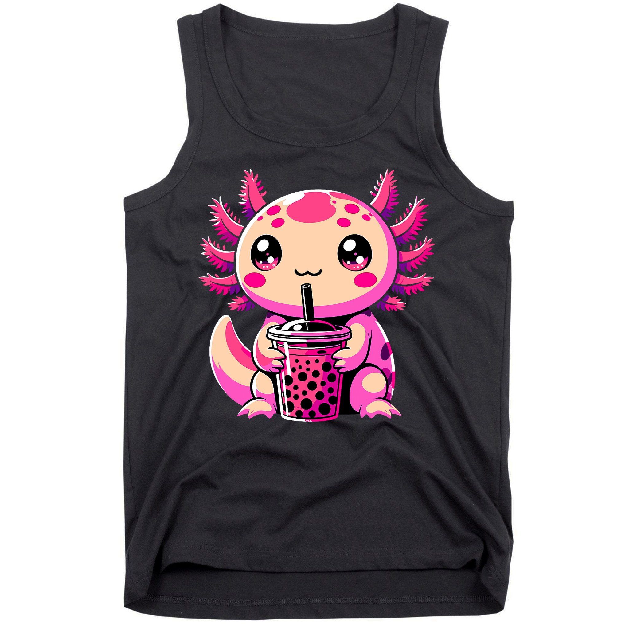Axolotl Tea Bubble Tea Anime Kawaii Axolotl Tank Top